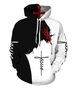 Unisex 3D Printed Jesus Hoodie