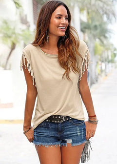 Women Tassel T shirts