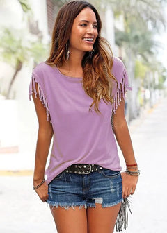 Women Tassel T shirts