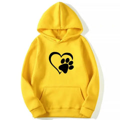 Heart Shape Print Hoodies