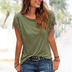 Women Tassel T shirts