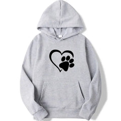 Heart Shape Print Hoodies